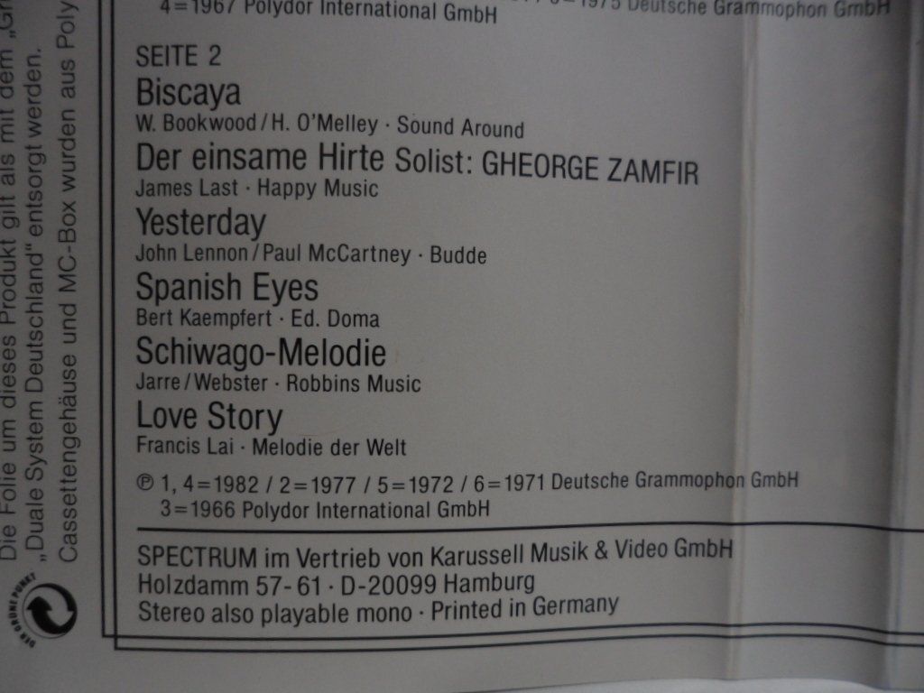 Musicassette: JAMES LAST  Meisterstücke – Usato da Langnau i. E. venduto da gf2_29jt 2