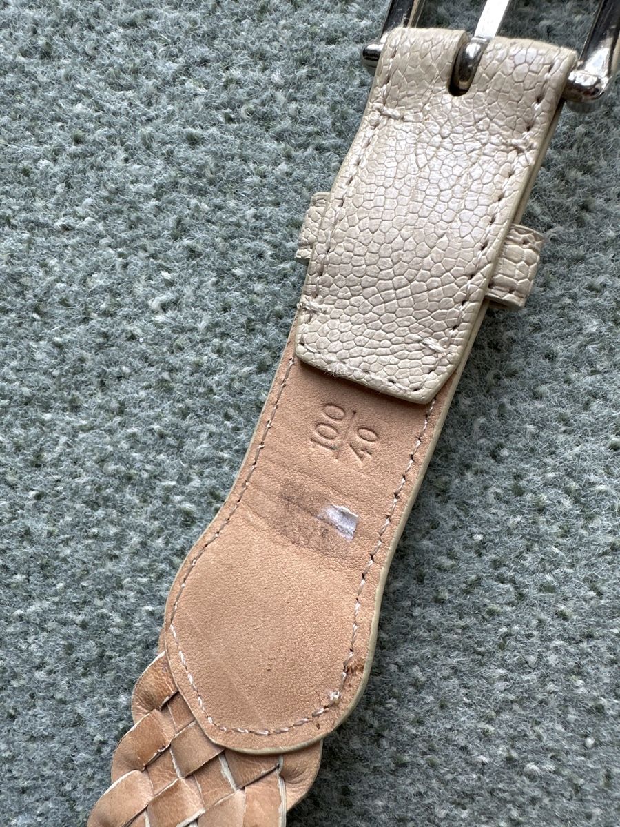 Cinture: Geflochtener Ledergürtel Gr. 100  Beige – Usato da Wangen SZ venduto da futura14 3