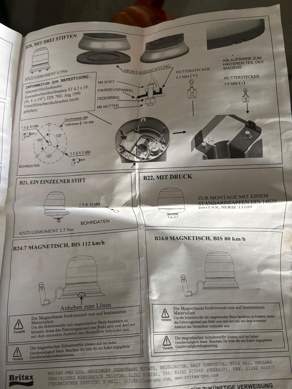 Lampade: Warnleuchte Britax 13109 NEU 12/24V Polycarbonat – Nuovo e nell'imballaggio originale da Regensdorf venduto da RCM_8105Regensdorf 5