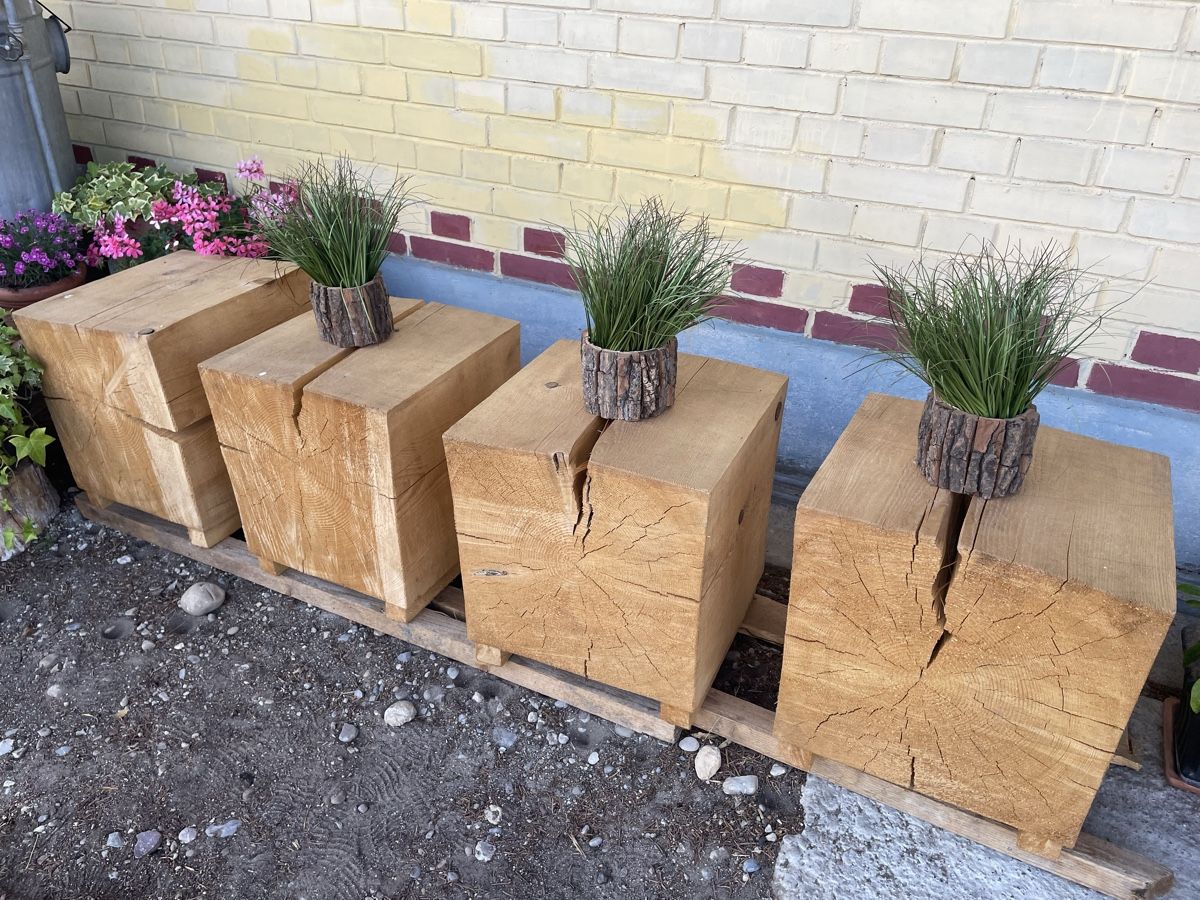 Hocker: 4 mal Holzhocker – Gebraucht aus Au TG von and_k8st