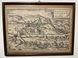 Baden AG – Original Kupferstich um 1580 – Braun & Hogenberg