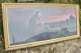 Schlafzimmer Heiligen Bild 127 x 61 cm. unter Glas