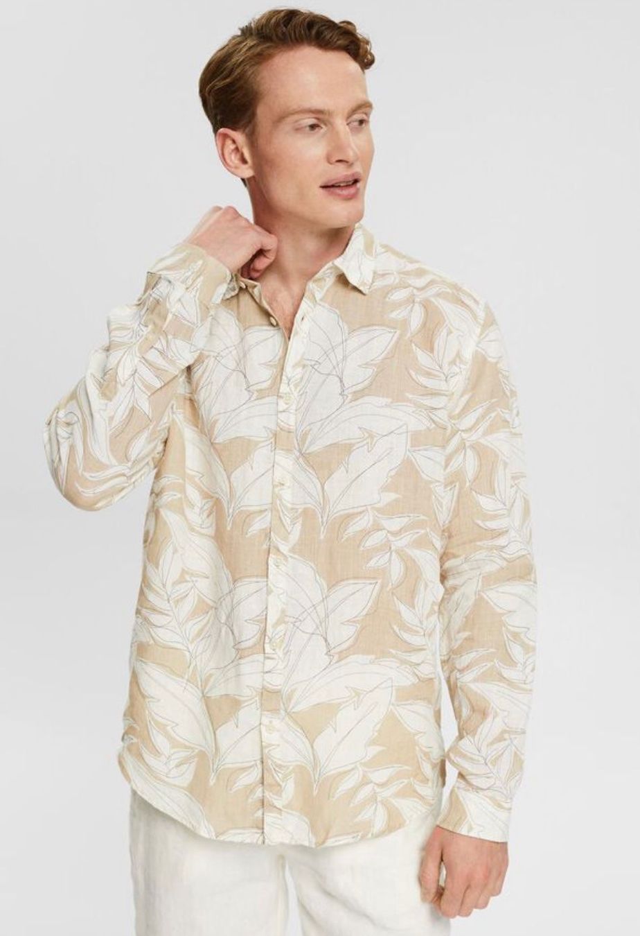 Esprit Camicie: Gemustertes Hemd aus 100% Leinen – Nuovo e nell'imballaggio originale da Wittenbach venduto da bes_k8vr 6