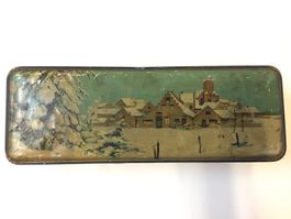 Vintage Blech Dose Winter Motiv