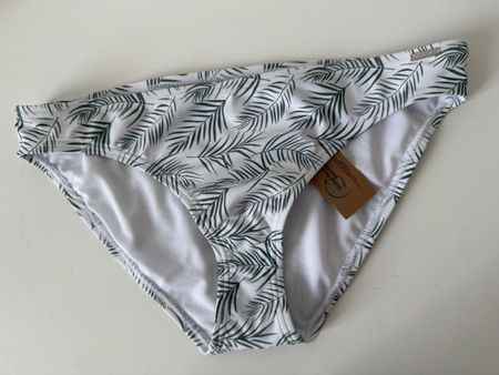 Bikini Slip Gr. 36 weiss-gruen Palmblatt Muster neu