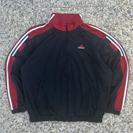 Vintage Adidas red/black track jacket 