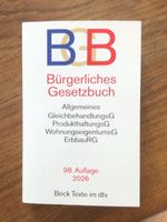 Bürgerliches Gesetzbuch BGB 98. Auflage 2026 neuwertig