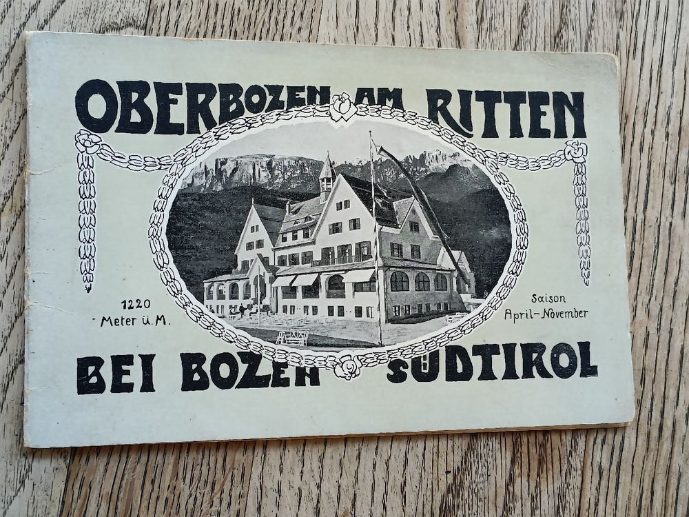 Alte Broschüre Hotel Oberbozen Am Ritten bei Bozen ca. 1920 (Gebraucht ...