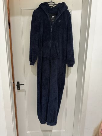 Onepiece Jumpsuit Plüsch dunkelblau Grösse XS neuwertig