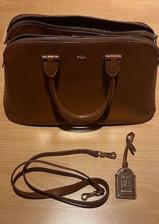 Titel: Lauren Ralph Lauren Leder Handtasche Cognac Braun
