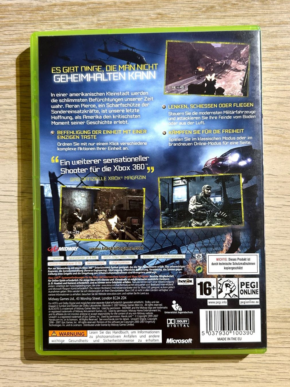 Microsoft Giochi: Blacksite Xbox 360 – Usato da St. Gallen venduto da Alpine.Arcade 1