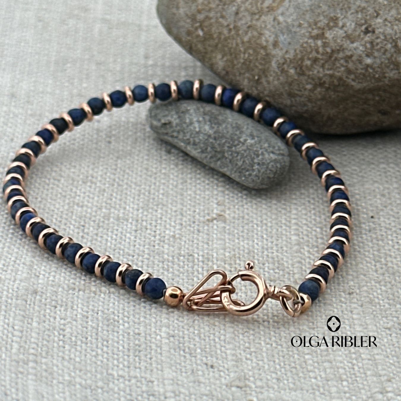 Olga Ribler Bracciali & Braccialetti: Armband mit Lapislazuli – Nuovo (secondo la descrizione) da Luzern venduto da MonikaS03