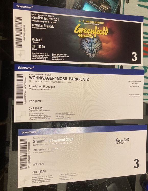 Greenfield 2024 Tickets 1xWoMo Ticket + 2 Wildcard Tickets Acheter