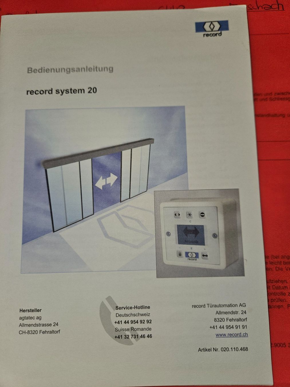 Porte: Automatentür innen Record – Usato da Morschach venduto da Hanswi 6