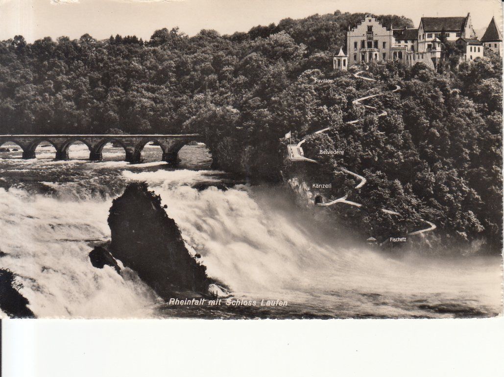 Cartoline postali: Rheinfall ca. 1950 – Usato da Bürglen TG venduto da StampGraf