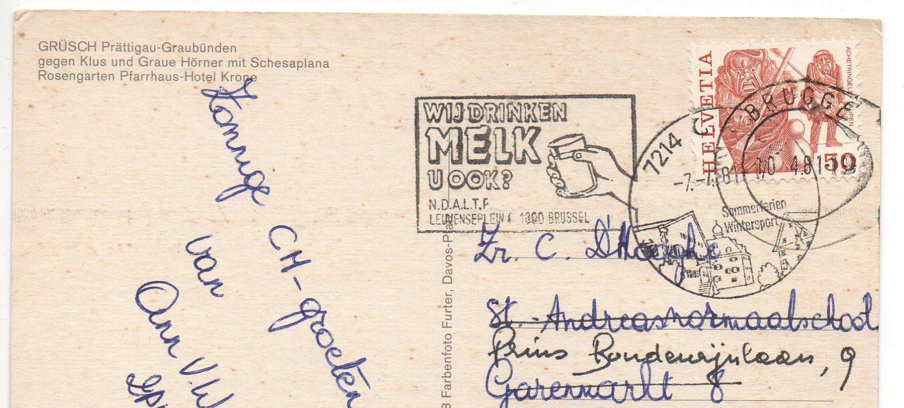 Cartoline postali: GRÜSCH Prättigau – Usato da Jona venduto da philajona 1
