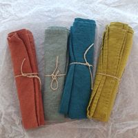 4 serviettes en lin NEUVES