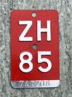 Velonummer ZH 85