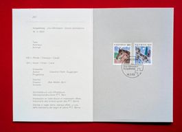 FALTBLATT SONDERMARKE 793 PFERD 794 HUND C. PIATTI 1993 ET