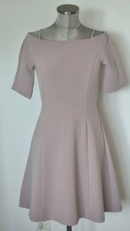 neuw. XS S 34 36 elegantes Cocktail Kleid hellrosé crème