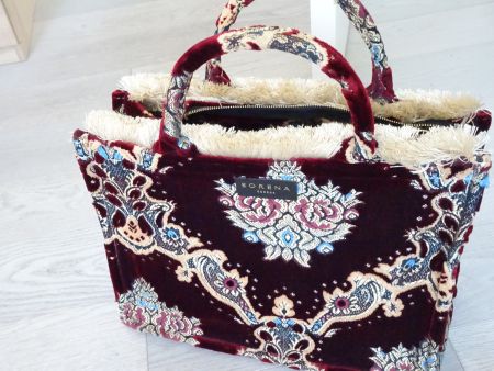 SORENA Tasche Totebag dunkelrot, neu