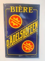 Emailschild Adelshoffen um 1940  ab 1.- Bier Bierschild