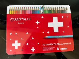 NEU OVP 30er Schachtel Caran d'Ache Farbstifte Aquarelle