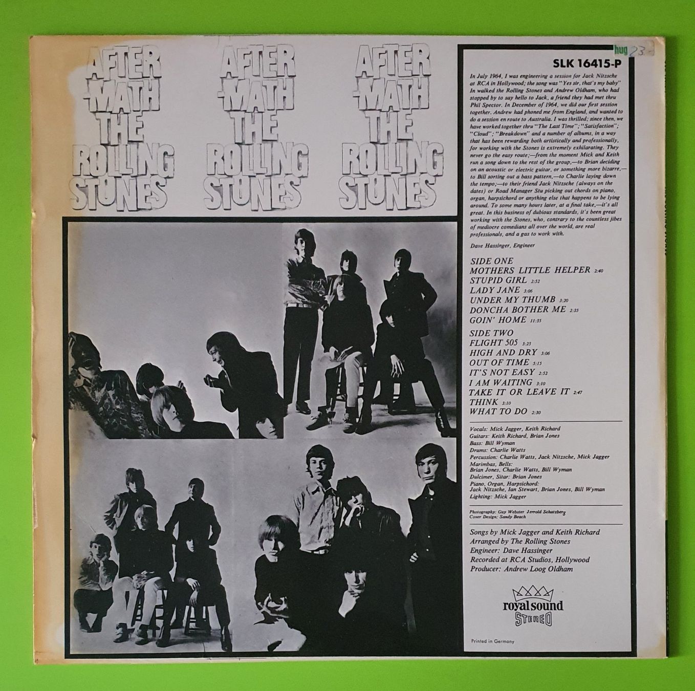 Dischi in vinile: The Rolling Stones - After-Math LP Vinyl 1966 / 413 – Usato da Grenchen venduto da sale.manager 1