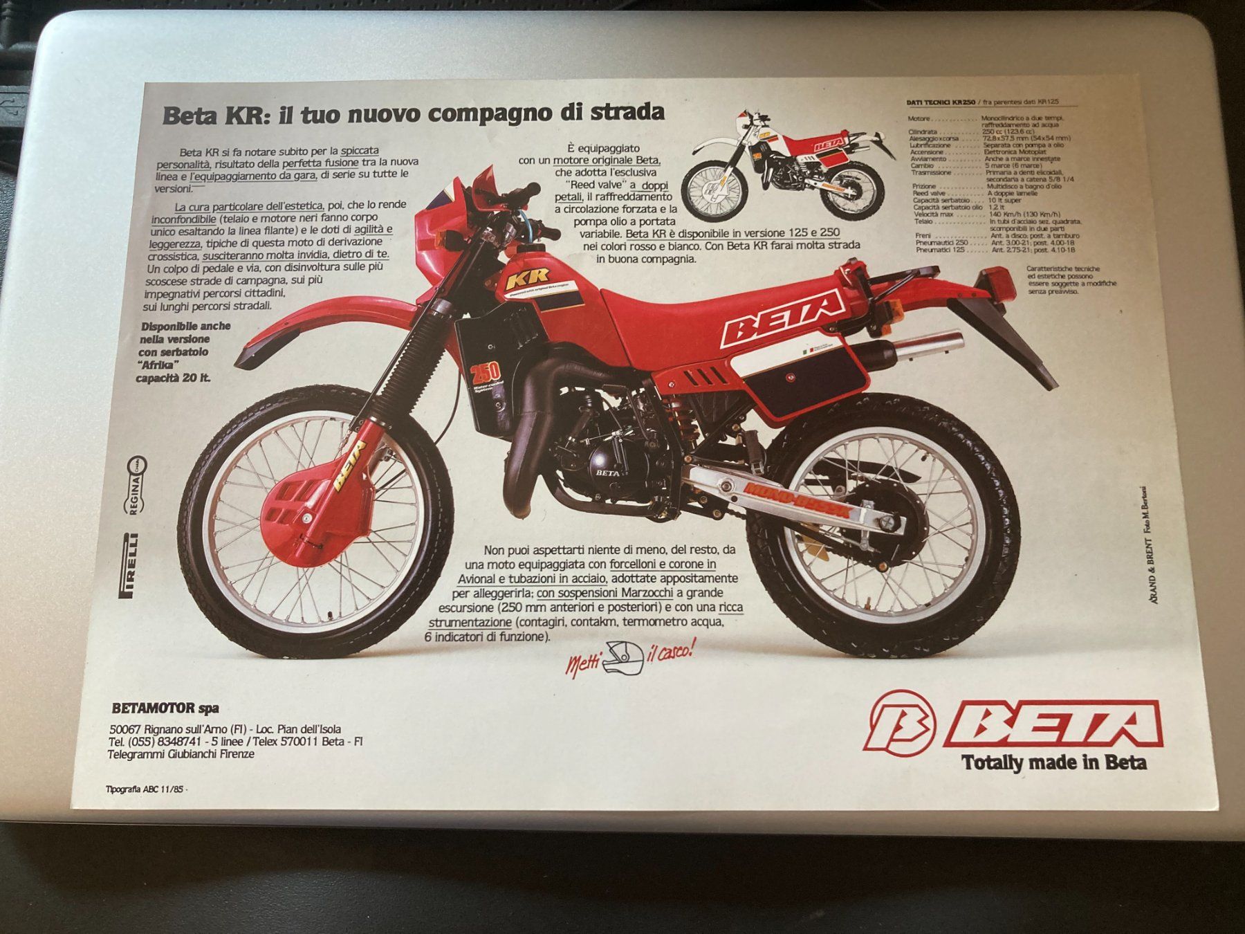 Dokumente: Prospekt BETA KR 250/125 – Gebraucht aus Filzbach von Sugi7 1