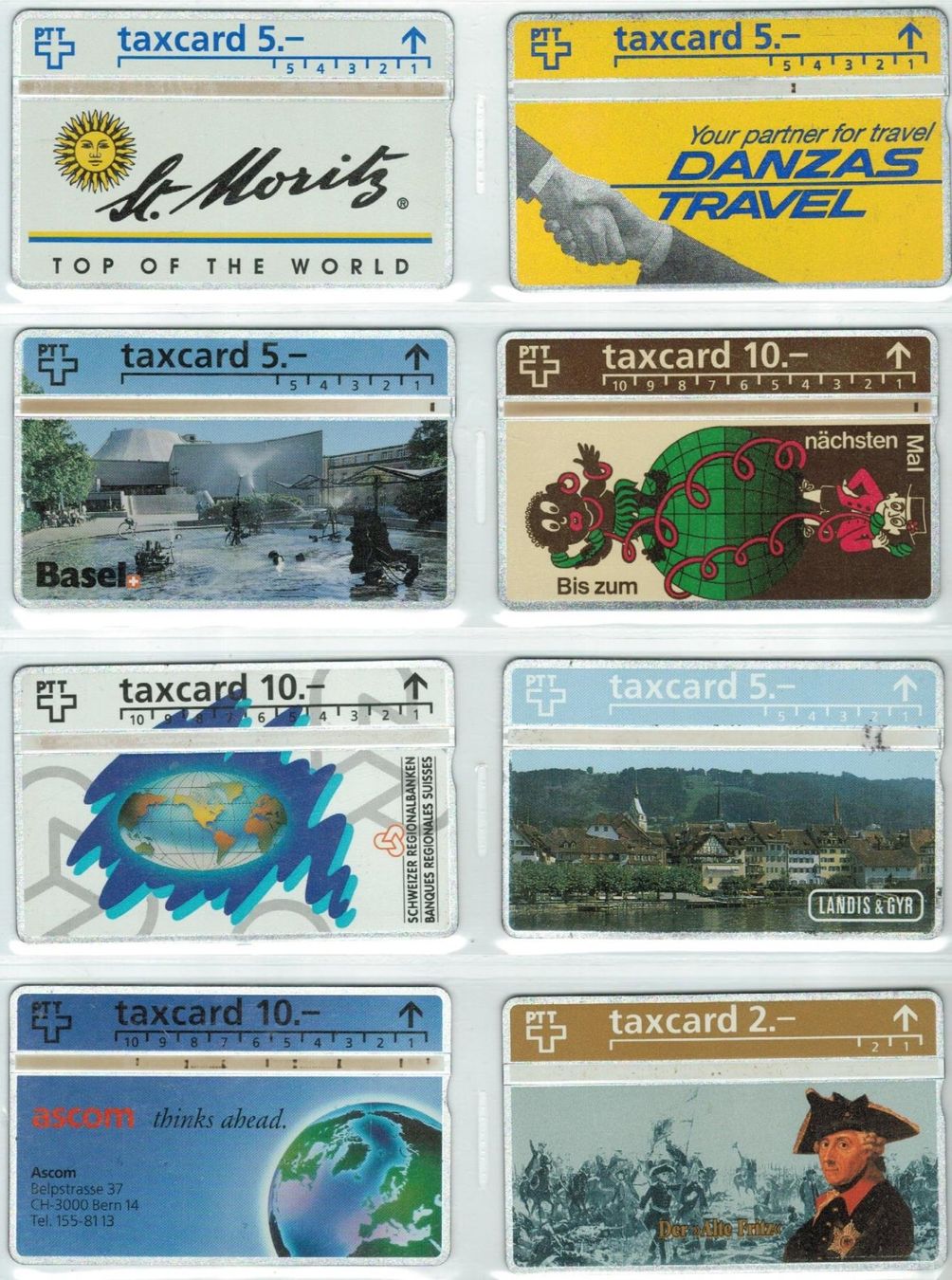 Schede telefoniche: 8 Taxcards – Usato da Zürich venduto da Tolima194