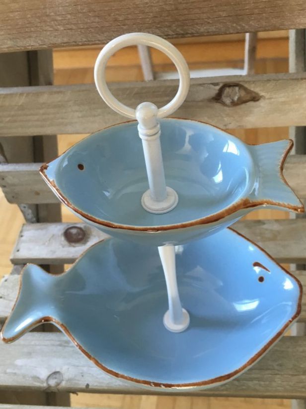 Tutte le decorazioni: ETAGERE  MIT  FISCH - SCHALEN – Usato da Subingen venduto da ArtBead 2