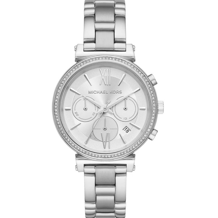 New Michael Kors Silver Chronograph Watch - MK6575 (Neu (gemäss ...