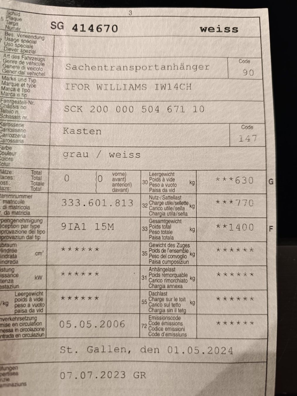 Ifor Rimorchi: Sachentransportanhänger – Usato da Kriessern venduto da Ddi_fj6q 3