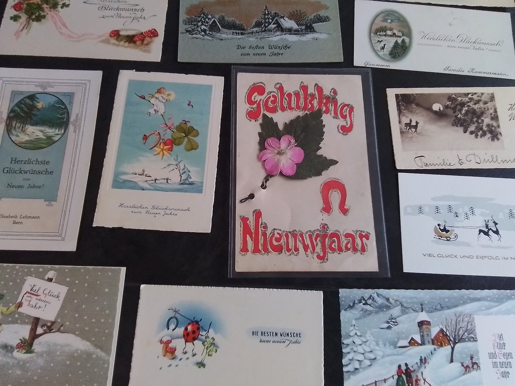 Cartoline postali: Sammlung von 90 Glückwunschkärtchen – Usato da Reichenburg venduto da ibiza18 5