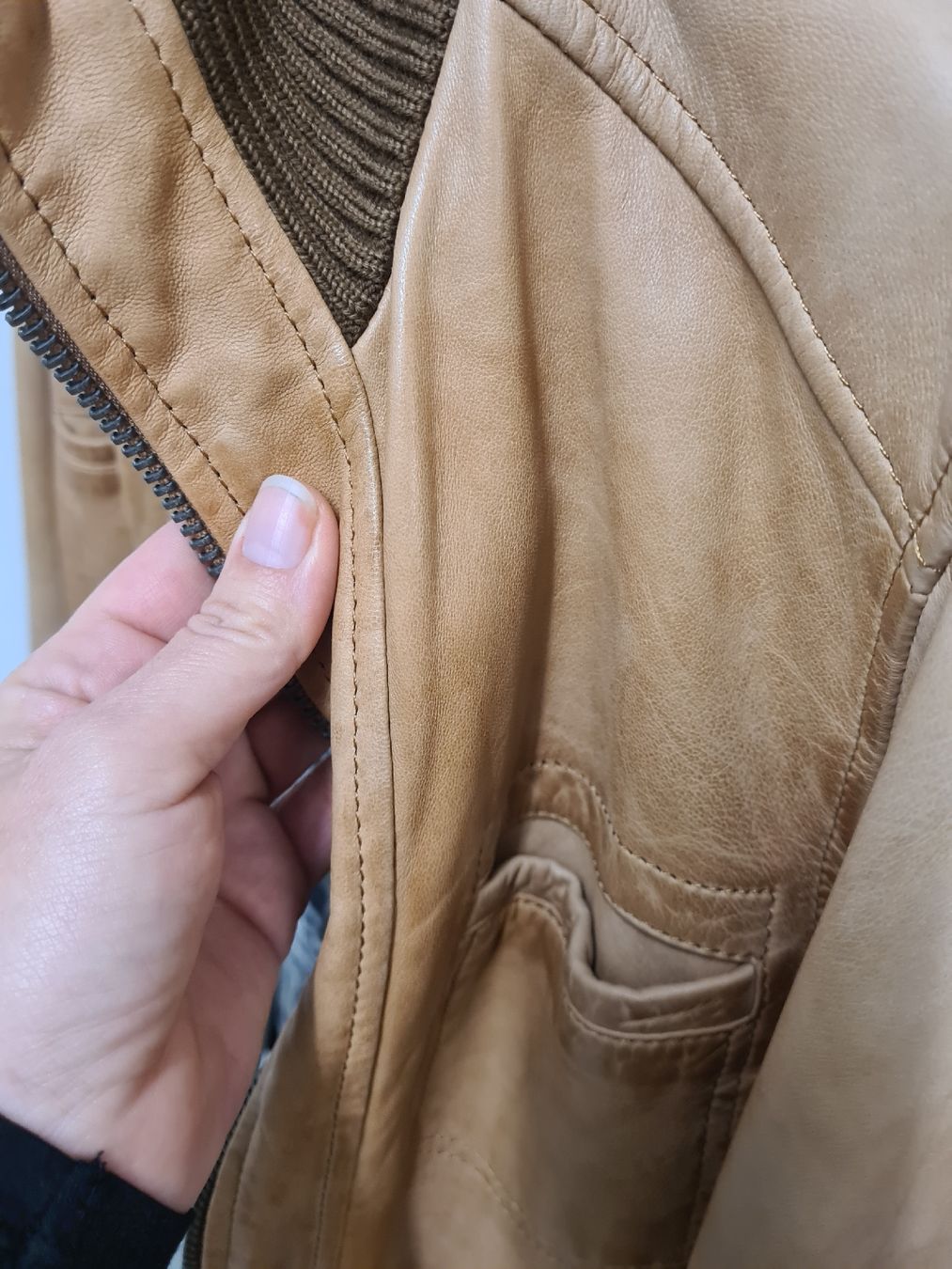 Esprit Giacche: Esprit, Lederjacke, Herren, gr. M, cognac – Usato da Steinhausen venduto da MilaB 9