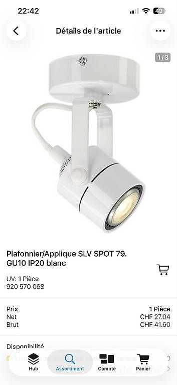 Lampade: Plafonnier/Applique SLV SPOT GU10 – Nuovo e nell'imballaggio originale da Baulmes venduto da nst87 3