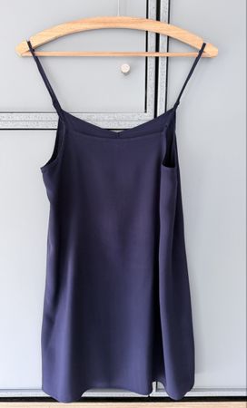 Custommade Slipdress Trägerkleid Navy Dunkelblau Gr. S