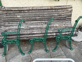 Gusseisen für Gartenbank 3-teilig