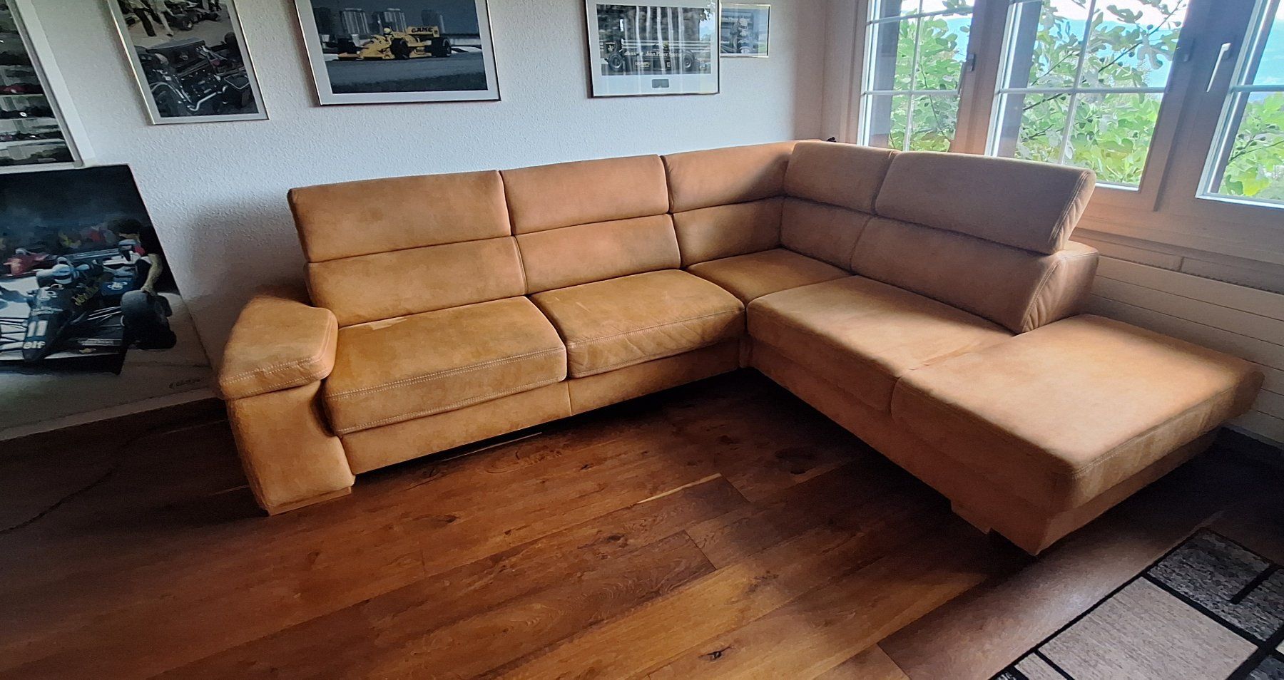 Divani: Polstergarnitur /Ecksofa Microfaser Braun 175cm x 230cm – Usato da Rebstein venduto da Type25