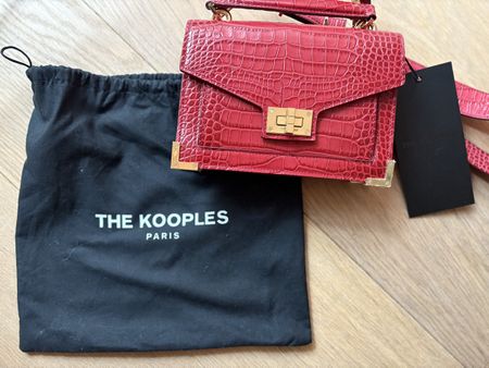 Sac The Kooples rouge façon croco, neuf avec étiquette