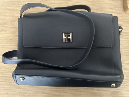 Tommy Hilfiger Handtasche, Leder, Dunkelblau