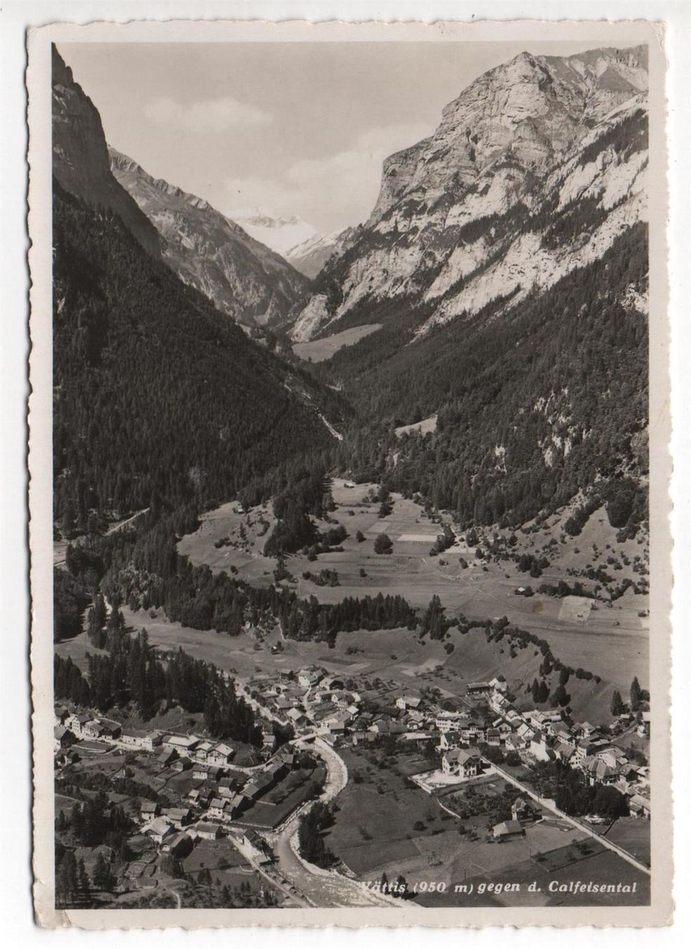 Cartoline postali: VÄTTIS gegen d. Calfeisental – Usato da Jona venduto da philajona