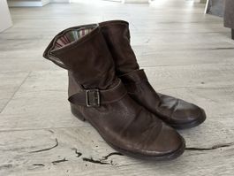 Echt Leder Stiefeletten, Gr. 40, Damen
