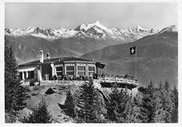 Crans s Sierre Les Plans Mayens Café Restaurant  Mt Blanc G