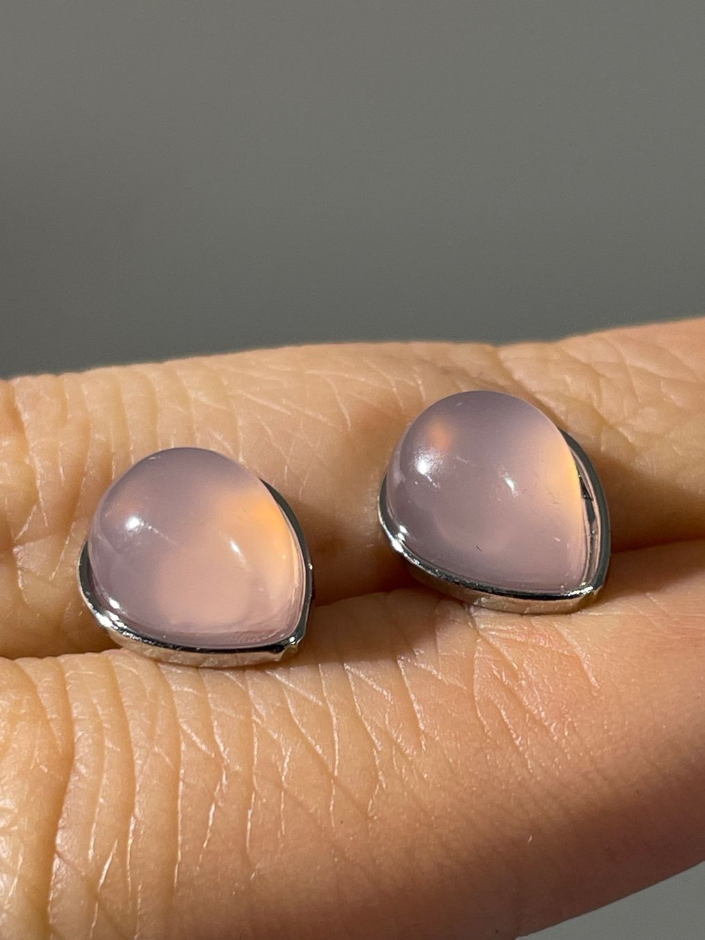 Ohrringe & -stecker: S925 Stift, Rosa-Chalcedon-Ohrstecker, Edelstein-Ohrringe – Neu und originalverpackt aus Schiers von sisikristall 1