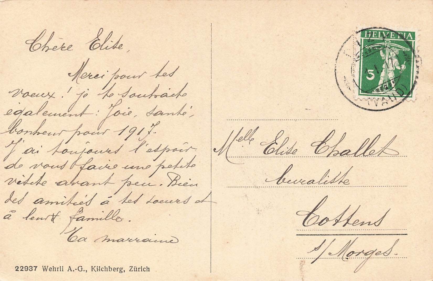 Ansichtskarten: Bonne année – Gebraucht aus Biasca von Blenio71 1