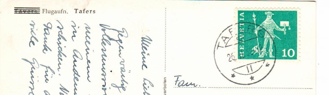 Cartoline postali: Tafers - Flugaufnahme – Usato da Wolhusen venduto da Curver9 1