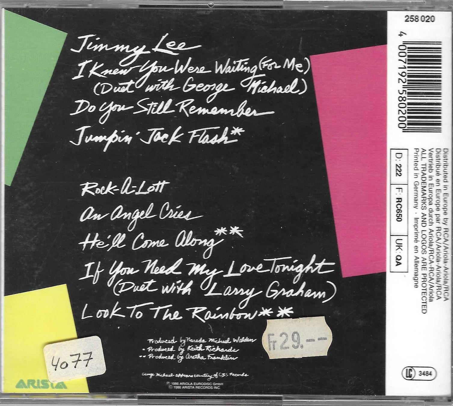 CD: ARETHA FRANKLIN  -  ARETHA – Usato da Bex venduto da Giorgiob 1