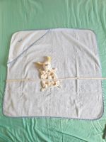 Möve Baby Kapuzenbadetuch hellblau mit Schmusetuch, Top!