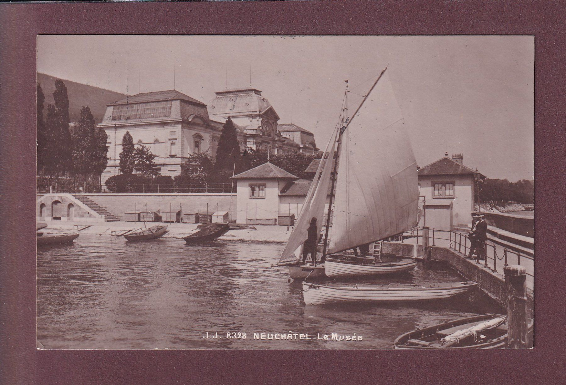 Ansichtskarten: NEUCHÂTEL - Port - Musée - 1913 – Gebraucht aus Pully von nicecards